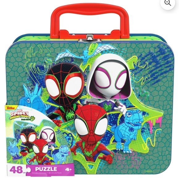 Marvel Spidey Puzzle Tin with Red and Blue Heroes - Picture 7 of 12